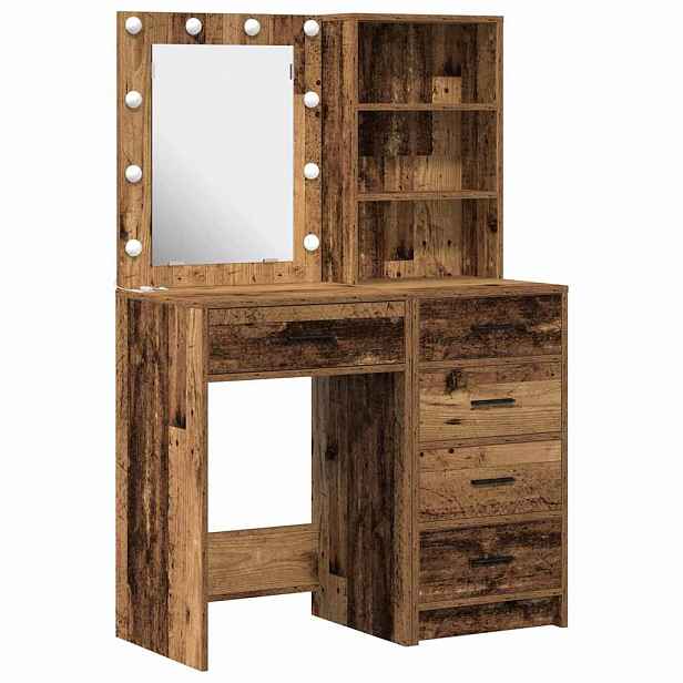vidaXL Kosmetický stůl 2 ks Hnědá 50 x 41 x 135 cm Kompozitní dřevo
