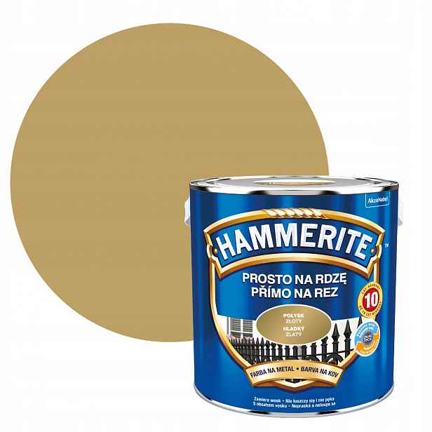 Hammerite Proti Rzi 2,5 L, Zlatý Lesk