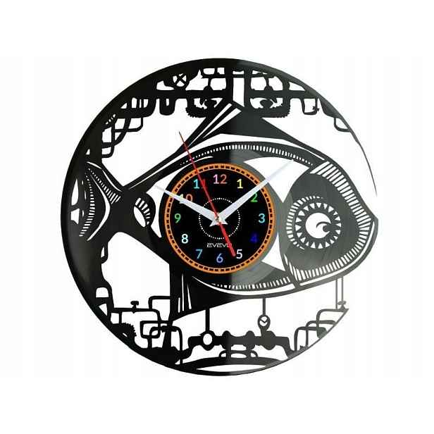 Steampunk Ryba Nástěnné hodiny Vinylová deska Moderní Dekorativní Na Preze