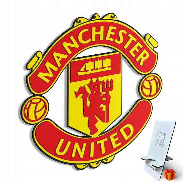 Dřevěný 3D obraz Manchester United Fotbalová Nástěnná Dekorace Dárek