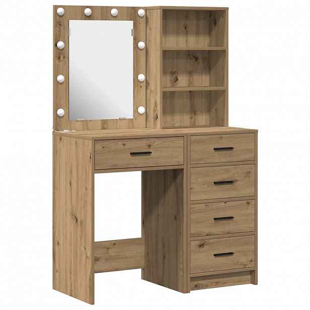 vidaXL Kosmetický stůl 2 ks Hnědá 50 x 41 x 135 cm Kompozitní dřevo