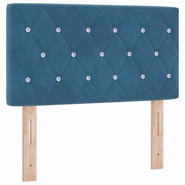 vidaXL Čelo postele Tmavě modrá 80 cm samet