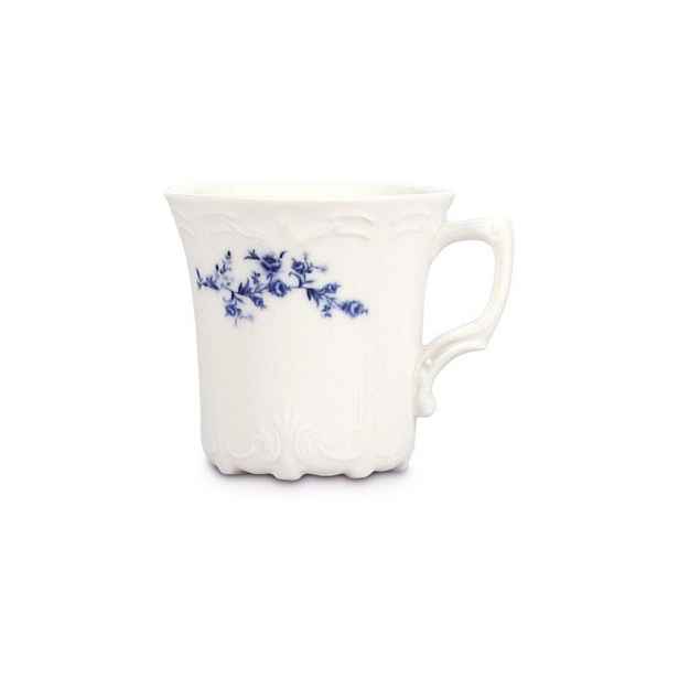 Bílý/modrý porcelánový šálek na cappuccino 200 ml Retro – BonBistro