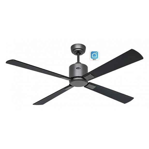 CasaFan 952202W Eco Neo III WiFi, černá a teakové dřevo, stropní ventilátor