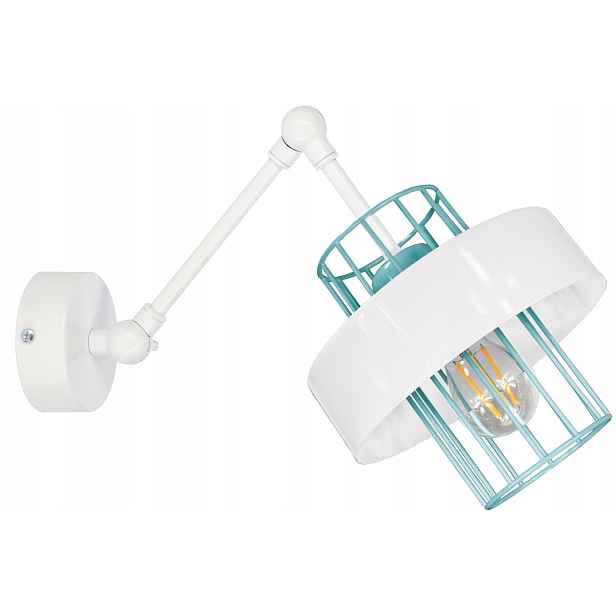 Nástěnná lampa na kloubu Loft Prestige bílá máta nástěnná lampa