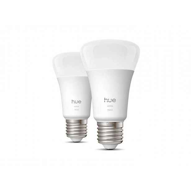 Philips Hue White - Chytrá LED žárovka E27, 1100 lm, teplá bílá, 2 ks 929003856102