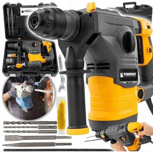 Příklepové Kladivo Vrtačka Udar Sds+ 2600W 5,5J Kufr 3X Vrták Sekáč