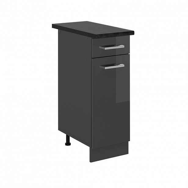 Vicco SPODNÍ SKŘÍŇKA KUCHYŇSKÉ LINKY R-Line Antracitový vysoký lesk 30 cm , PD Antracit