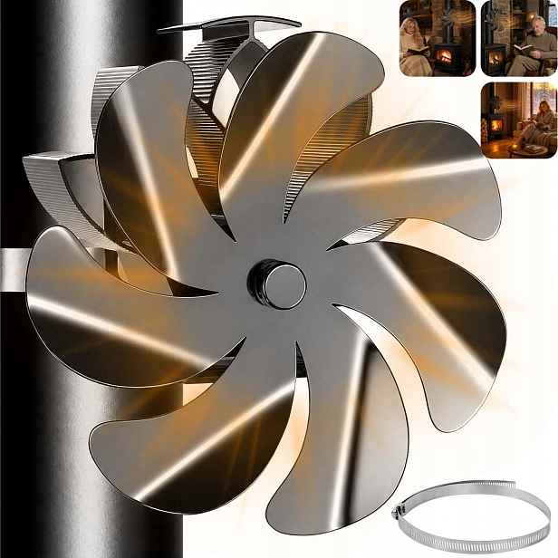Krbový Ventilátor Termoelektrický Větráček Napájený Teplem Turbína