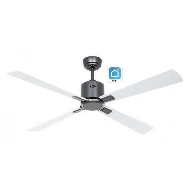 CasaFan 952232W Eco Neo III WiFi, světle šedá a bílá, stropní ventilátor