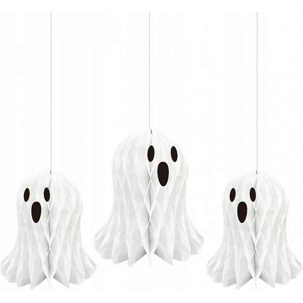 Halloween Dýchánky Závěsné Papírové Figurky 3KS Dekorace Na Stůl
