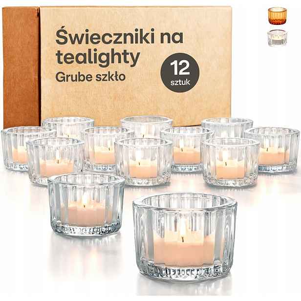 Skleněné Svícny Na Čajovou Svíčku, Sada 12 Kusů Svatební Hostina Stolní Dekorace