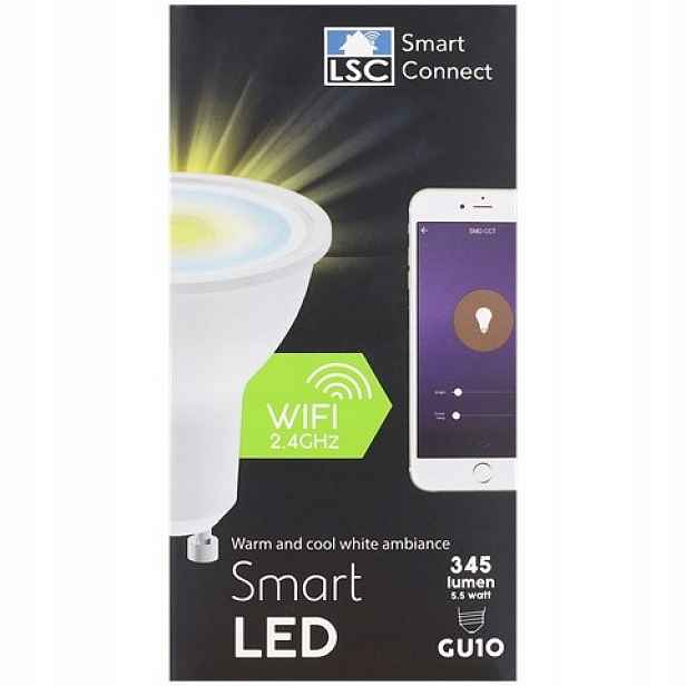 Smart Žárovka Wifi Led 5,5W GU10 345 lumenů 2,4 GHz