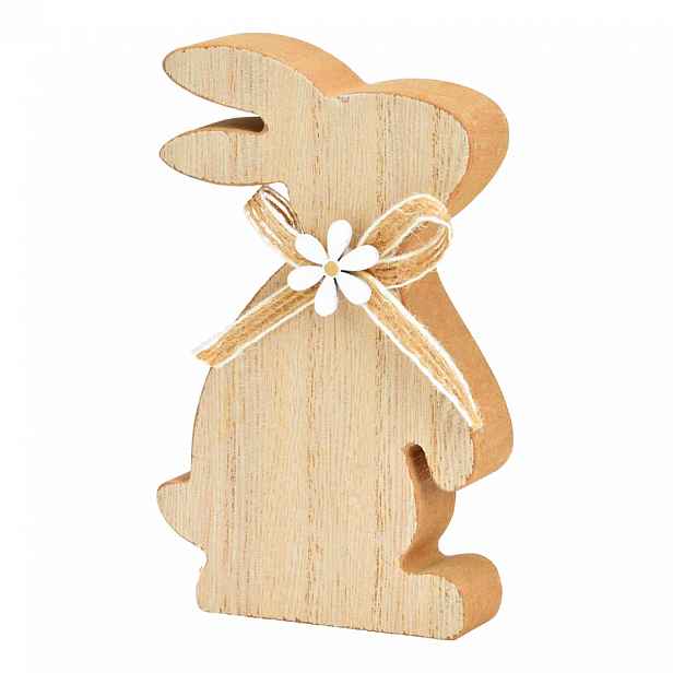 Velikonoční dřevěný zajíc BOW BUNNY 12 cm