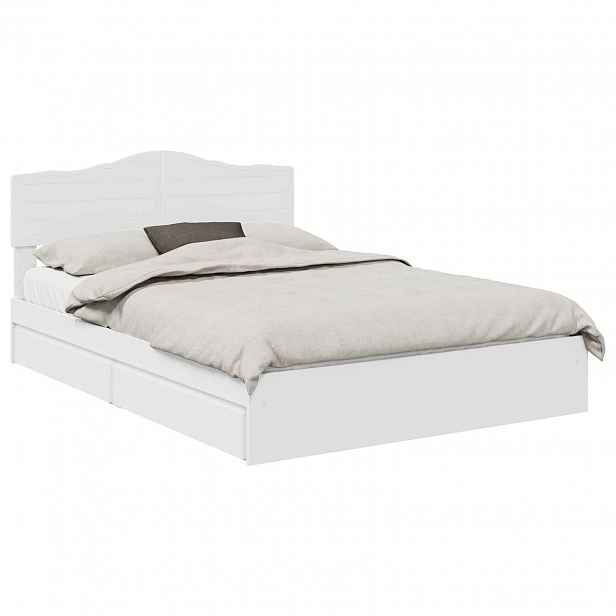 vidaXL Postel s úložným prostorem Bílá 140 x 200 cm Kompozitní dřevo