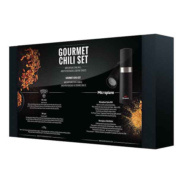 Microplane Gourmet mlýnek na chilli dárková sada s paprikami