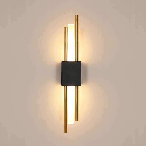 Nástěnné Led Svítidlo Černé Zlaté Loft Moderní Do Obývacího Pokoje 10W 3000K