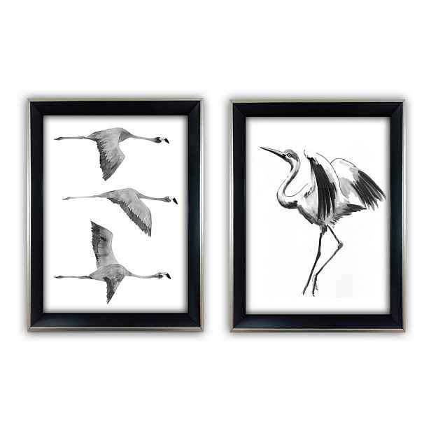 Obrazy v sadě 2 ks 35x45 cm Crane – Wallity
