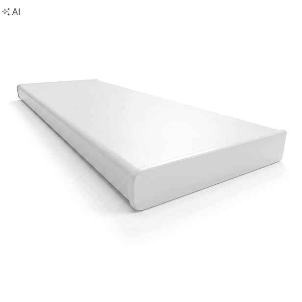 Parapet Postforming Vnitřní Bílý Mat se strukturou 35x130 cm Laminát Hpl