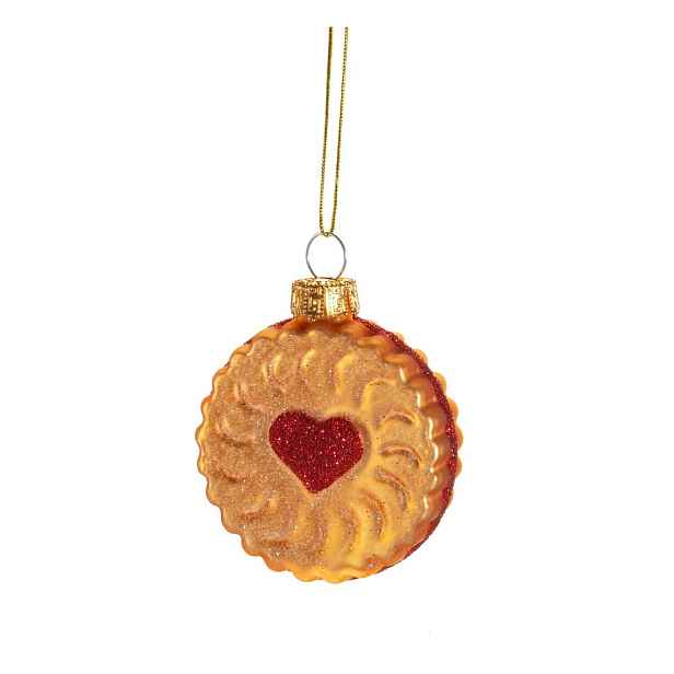 Skleněná ručně vyrobená vánoční ozdoba ø 4 cm Jam Biscuit – Sass & Belle