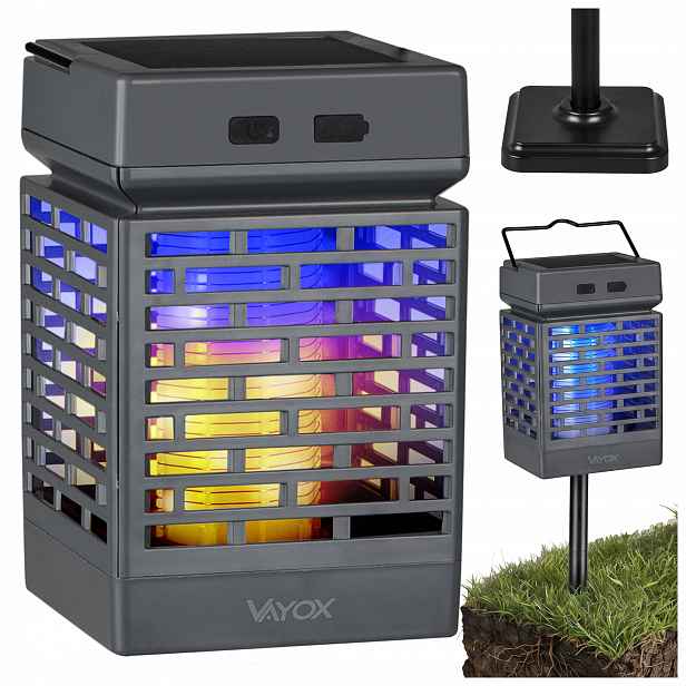 Uv Solární Led Zahradní Lampa Na Hmyz Komáry Vayox