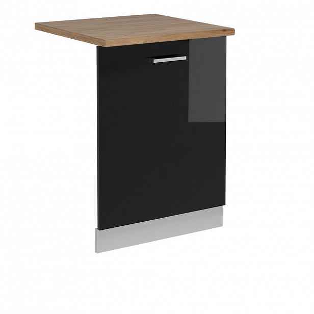 Vicco ČELNÍ PANEL MYČKY R-Line Černý vysoký lesk 60 cm , PD Dub