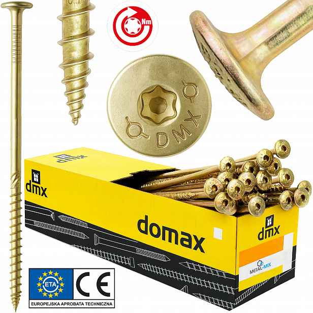 Tesařské Vruty Ct 8x300 Torx Podložková Hlava DMX Domax 50 Ks