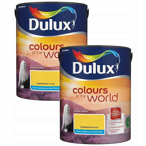 Set Dulux Barvy Světa 2x5 Barva Latexová Emulze Exotické Kari 10L