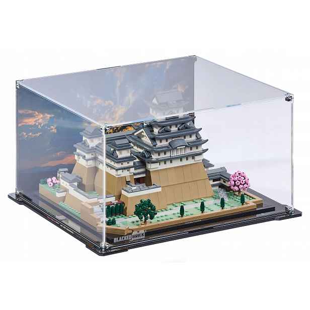 Vitrína s pozadím Blacked Brick pro Lego 21060 Architecture Zámek Himeji