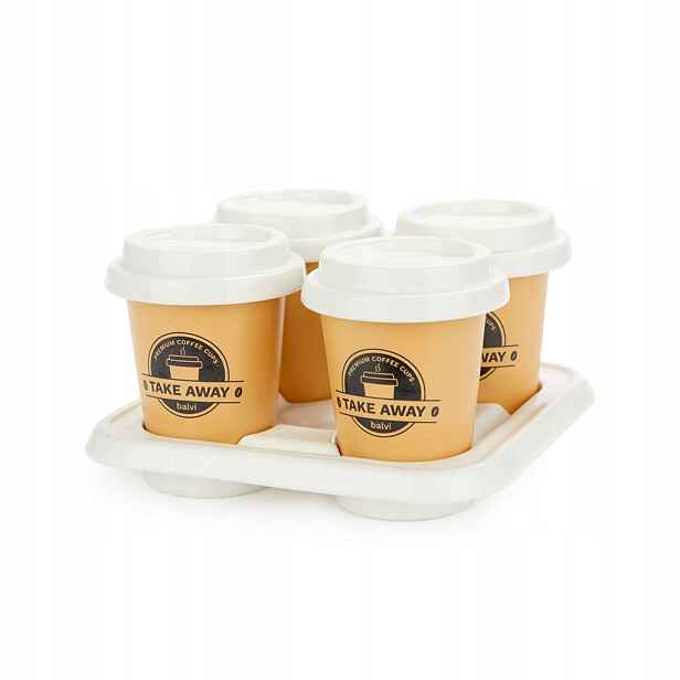 Sada šálků na kávu Take Away, hnědá, porcelánová Balvi Design