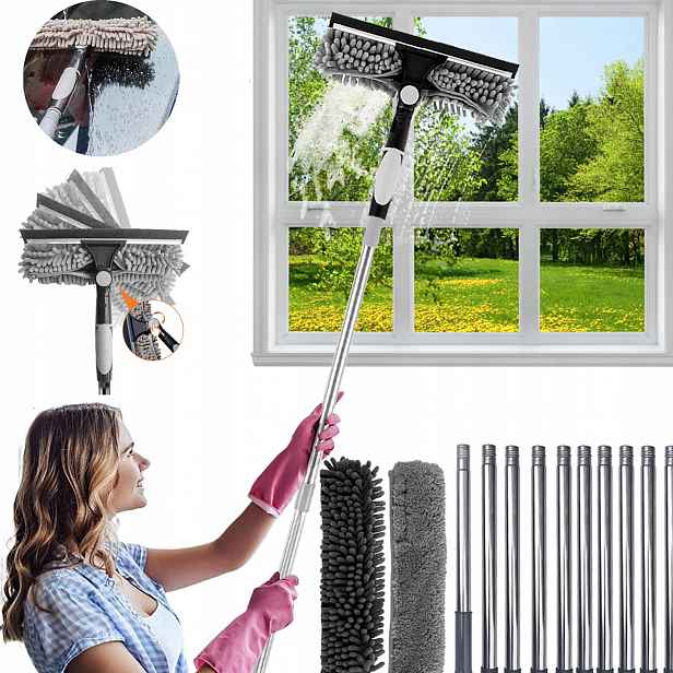 Teleskopický Kartáč Na Mytí Oken, Solární, Fasádní Panel, Škrabka 424 CM