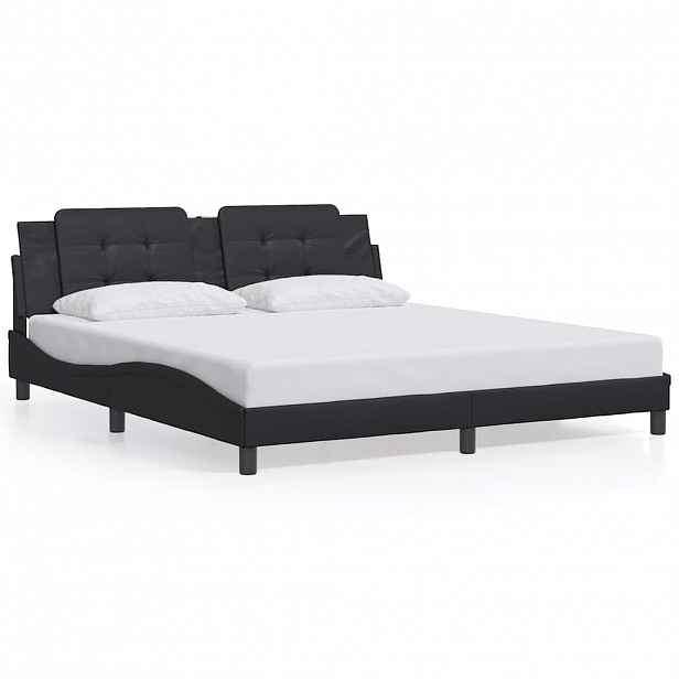 vidaXL Rám postele bez matrace Zadar černý 180x200 cm umělá kůže
