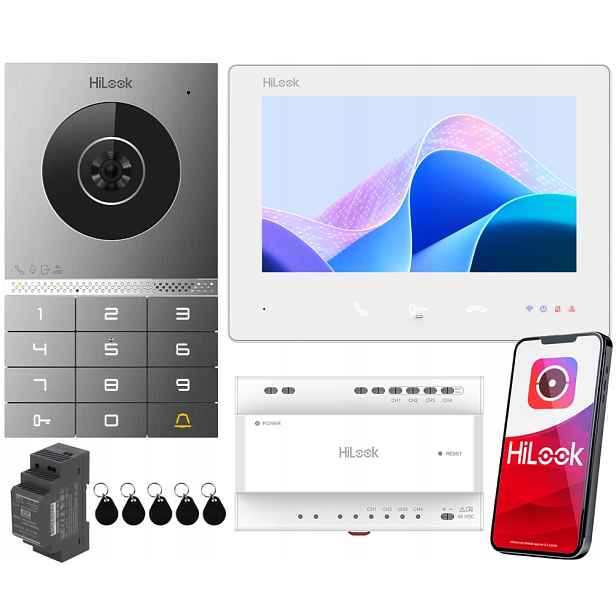 WiFi 2-žilový videotelefon Hikvision HiLook Jednorodinná aplikace Kód Pin