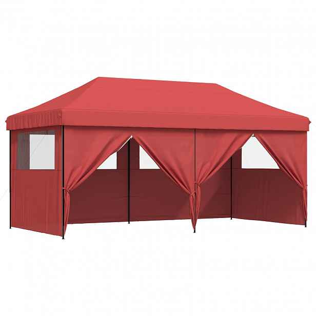 vidaXL Party Stan 292 x 580 x 315 cm Vínová Oxford látka