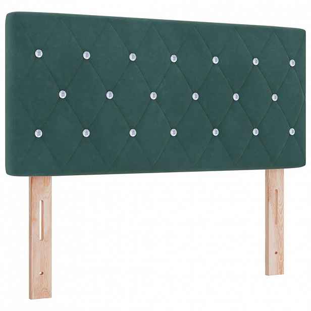 vidaXL Čelo postele Tmavě zelená 90 cm samet