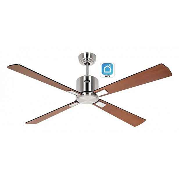 CasaFan 942202W Eco Neo III WiFi, černá a teakové dřevo, stropní ventilátor