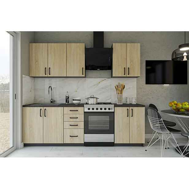 Casarredo Kuchyňská linka180 REMUS dub Sonoma