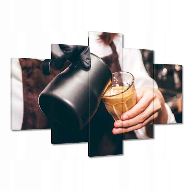 Obrazy 150x105 Barista servírování kávy
