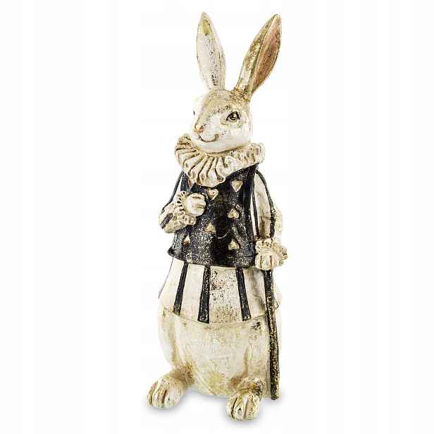 Zajíc Velikonoční figurka 27 cm Vánoční dekorace, elegantní zajíc