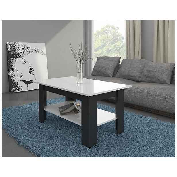 Konferenční stolek Elaiza dub sonoma-bílý lesk