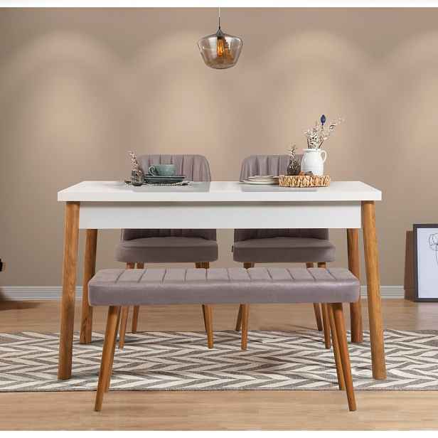 Set stolu a židlí (4 kusy) Costa Atlantice White-Grey