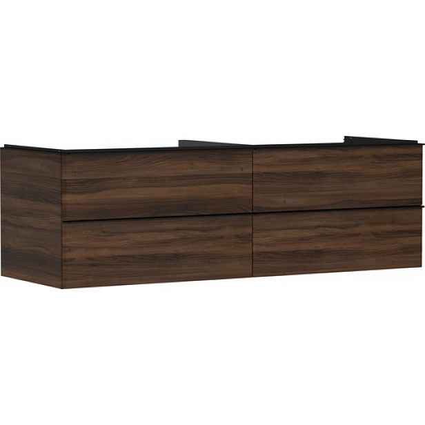Skříňka pod umyvadlo pod desku Hansgrohe Xelu Q 156x49,5x55 cm tmavý ořech 54093670