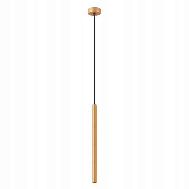 Sollux Závěsná bodová lampa zlatá ozdobná tuba 50 cm nad stůl ostrov bar