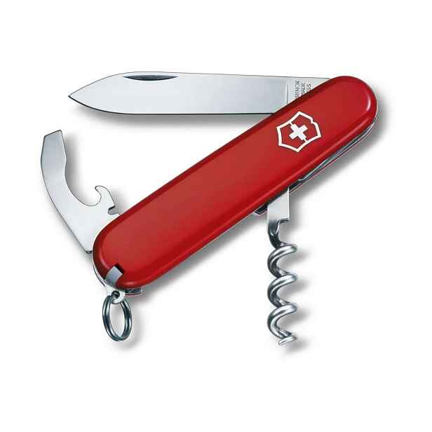 VICTORINOX - Střední kapesní nůž Waiter, 9 funkcí, červená 0.3303