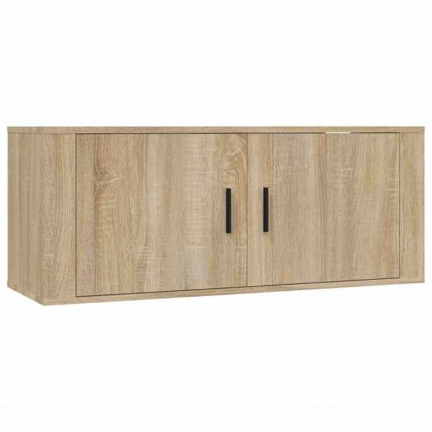 vidaXL Nástěnná TV skříňka dub sonoma 100 x 34,5 x 40 cm