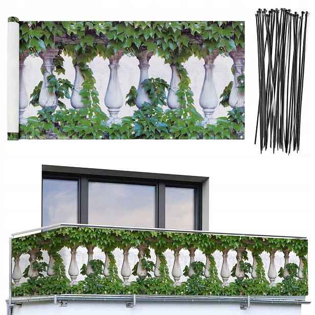 Balkonová maskovací clona na balkon 5 m x 85 cm
