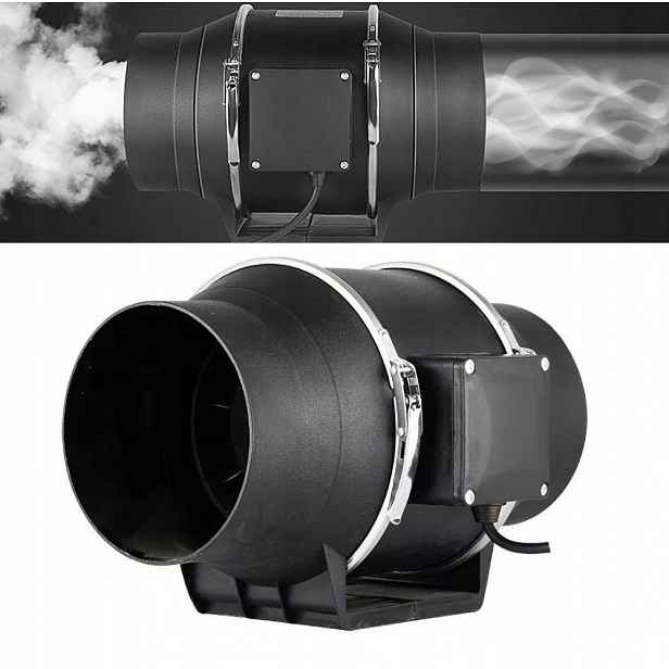 Kanálový Ventilátor 100 Tichý průmyslový odtahový pro garáž 30W
