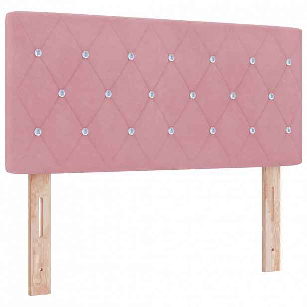 vidaXL Čelo postele Růžová 90 cm samet