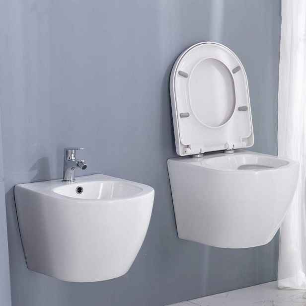 Homelody Bidet, závěsná nástěnná mušle závěsná toaleta, Wc bez víka