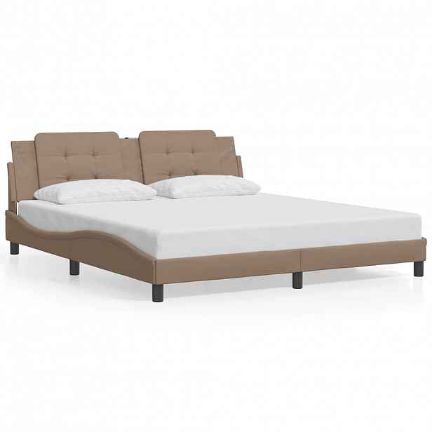 vidaXL Rám postele bez matrace Zadar cappuccino 180x200 cm umělá kůže